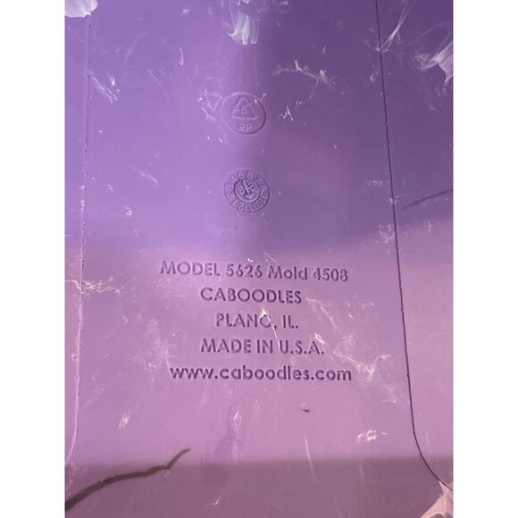 Vintage Purple Marbled Plastic Carry Case With Handle & Latch Closure - Picture 12 of 12